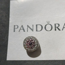 Load image into Gallery viewer, Pandora Sterling Silver Dazzling Floral Charm w/Pink, Purple +Clear CZs 791820PCZMX