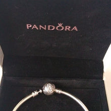 Load image into Gallery viewer, Pandora Ltd Edition Heart of Winter "You Melt my Heart Bangle Bracelet 925 CZ