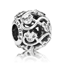 Load image into Gallery viewer, Pandora Sterling Silver Mickey and Minnie Infinity Disney Charm w/ CZ 791462cz