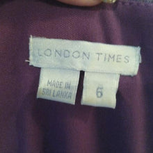 Load image into Gallery viewer, London Times Shimmery Plum Layered Dress, 6