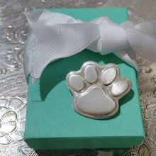 Load image into Gallery viewer, Sterling Silver Paw Print Animal Lover Brooch Pendant
