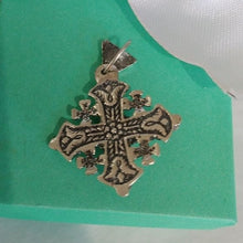 Load image into Gallery viewer, Vintage Jerusalem Crusader&#39;s Cross 925 Sterling Silver Pendant
