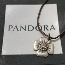 Load image into Gallery viewer, Pandora Flower Sterling Silver Clasp Opener with Pink Zirconia - 890000pcz