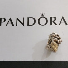 Load image into Gallery viewer, Pandora Retired Sterling Silver Flower Bouquet Bead w/ 14k Gold Love tag -790441
