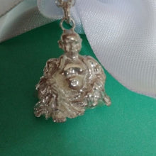 Load image into Gallery viewer, Sterling Silver Happy Buddha Pendant on 18&quot; Chain
