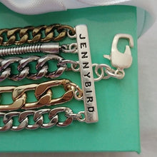 Load image into Gallery viewer, Jenny Bird Austin Cuff Bracelet Mixed Metals Gold Silver Chain Multi Strand