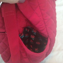 Load image into Gallery viewer, Vera Bradley Go Ahead Microfiber Convertible Crossbody Bag, Red