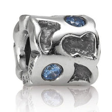 Load image into Gallery viewer, Pandora Retired Sterling Silver Blue Pond Bead with Blue Zirconia - 790336CZB