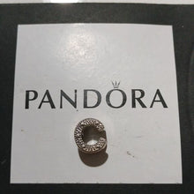 Load image into Gallery viewer, Pandora Sterling Silver Open Letter C Alphabet Charm with Heart Pattern - 797457