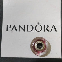 Load image into Gallery viewer, Pandora Sterling Silver Purple Effervescence Murano Glass Bead w/ CZs - 791616cz