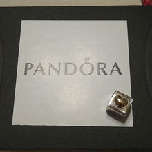 Load image into Gallery viewer, Pandora I Love You Sterling Silver + 14kt gold Cube Charm - 790200