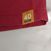 Load image into Gallery viewer, Lee Men's Walker Flat Front Shorts with Belt, Burnt Red, 40