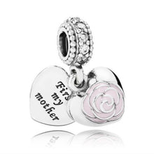 Load image into Gallery viewer, Pandora Mother's Rose Dangle Sterling Silver with Pink Enamel 791528en40