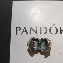 Load image into Gallery viewer, Pandora Sterling Silver Mystic Floral Clip w/ Clear Zirconia + Black 791408cz