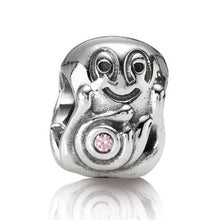 Load image into Gallery viewer, Pandora Sterling Silver Octopus Animal Bead with Pink Zirconia - 790447PCZ