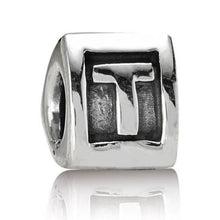 Load image into Gallery viewer, Pandora Retired Sterling Silver Alphabet Bead - Letter T - 790323T
