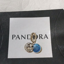Load image into Gallery viewer, Pandora Sterling Silver Vintage Night Sky Moon Stars Dangle Charm 791993cz