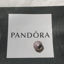 Load image into Gallery viewer, Pandora Sterling Silver Pave Lights Charm with Salmon Zirconia - 791051Pcz