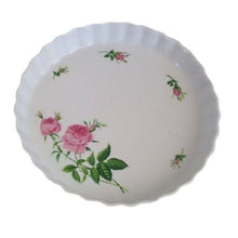 Load image into Gallery viewer, Christineholm Porcelain ROSE Tart Quiche 10" plate platter
