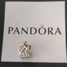 Load image into Gallery viewer, Pandora Retired Sterling Silver Divine Angel Charm 14K Gold Halo - 791770