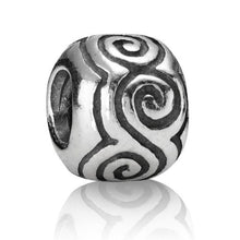 Load image into Gallery viewer, Pandora Retired Sterling Silver Large Swirls Designer Bead - 790228