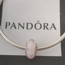Load image into Gallery viewer, Pandora Retired Pink Murano Glass Polka Dot Bead - 790618