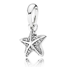 Load image into Gallery viewer, Pandora Sterling Silver Tropical Starfish Pendant with Clear Zirconia - 390403cz