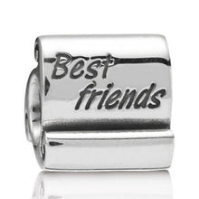 Load image into Gallery viewer, Pandora Retired Sterling Silver Best Friends Scroll Charm - 790512