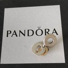 Load image into Gallery viewer, Pandora Sterling Silver and 14K Gold You and Me Forever Dangle Charm 791979cz