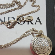 Load image into Gallery viewer, Pandora Sterling Silver Pandora Signature Necklace with Zirconia - 390375CZ-70M