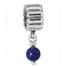 Load image into Gallery viewer, Pandora Retired Sterling Silver Lapis December Birthstone Dangle - 790166L