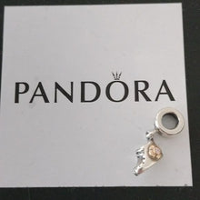 Load image into Gallery viewer, Pandora Sterling Silver + 14K Gold Baby Booty Dangle with Pink Zirconia - 790403