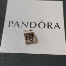 Load image into Gallery viewer, Pandora Sterling Silver 7" Snakechain Starter Bracelet w/ Letter D Charm 790323D