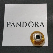 Load image into Gallery viewer, Pandora Sterling Silver Golden Yellow Fascinating Murano Glass Bead - 791629