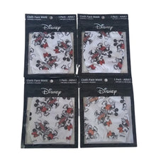 Load image into Gallery viewer, Disney Mickey & Minnie ADULT Face Masks, set of 4