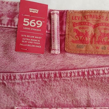 Load image into Gallery viewer, Levi's Men's 569 Loose Straight Denim Jeans Shorts, Ruby Red, Size 42
