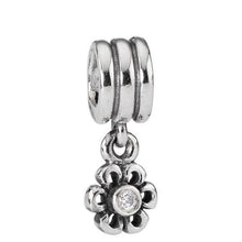 Load image into Gallery viewer, Pandora Retired Sterling Silver Daisy Dangle with Clear Zirconia - 790196CZA