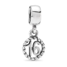 Load image into Gallery viewer, Pandora Sweet 16 Dangle Charm Sterling Silver 925 ALE 790494
