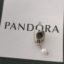 Load image into Gallery viewer, Pandora Hanging Pearl Charm SS + Lavender CZ 790208LCZ ALE 925