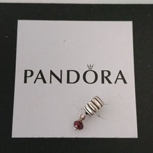Load image into Gallery viewer, Pandora Retired Sterling Silver Garnet January Birthstone Dangle - 790166GR