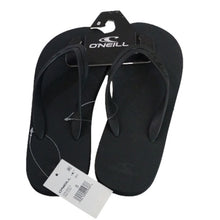 Load image into Gallery viewer, O'Neill Friction Flip Flop Sandals, Black, Size 8