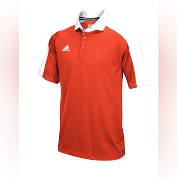 Adidas Climalite Coaches Polo, Collegiate Orange/White, XL