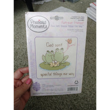 Load image into Gallery viewer, Precious Moments Cross Stitch Kit Janlynn Frogs God Sent Special Things Your Way