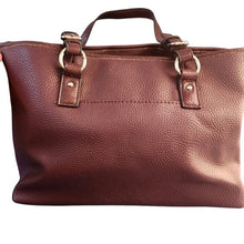 Load image into Gallery viewer, Dana Buchman BurgundyTote with OOAK Hummingbird Artwork