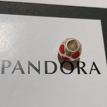 Load image into Gallery viewer, Pandora Retired Sterling Silver Love You Red Enamel Bead - 790543EN17
