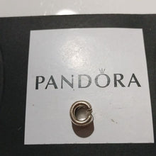 Load image into Gallery viewer, Pandora Sterling Silver Open Letter C Alphabet Charm with Heart Pattern - 797457