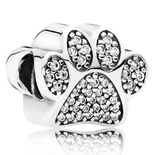 Load image into Gallery viewer, Pandora Sterling Silver Paw Print Dog Cat Charm with Clear Zirconia - 791714CZ
