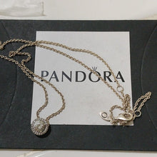 Load image into Gallery viewer, Pandora Sterling Silver Classic Elegance Necklace with Clear Zirconia - 396240CZ