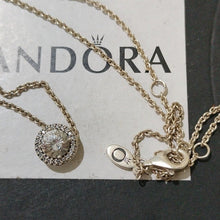 Load image into Gallery viewer, Pandora Sterling Silver Classic Elegance Necklace with Clear Zirconia - 396240CZ