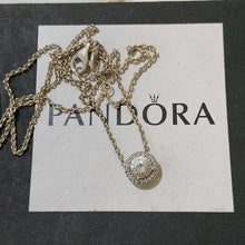 Load image into Gallery viewer, Pandora Sterling Silver Classic Elegance Necklace with Clear Zirconia - 396240CZ